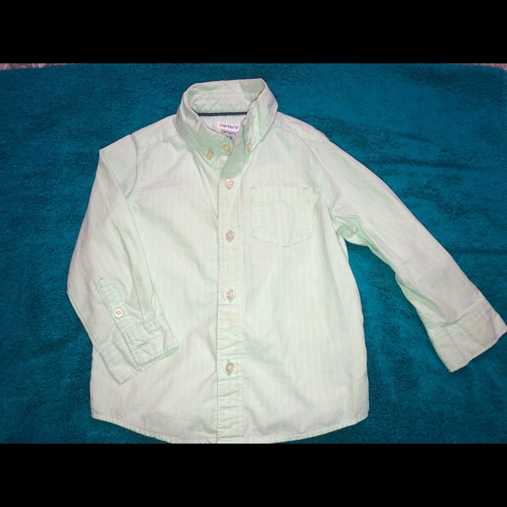 Long sleeve button down toddler shirt 👶🏻💚